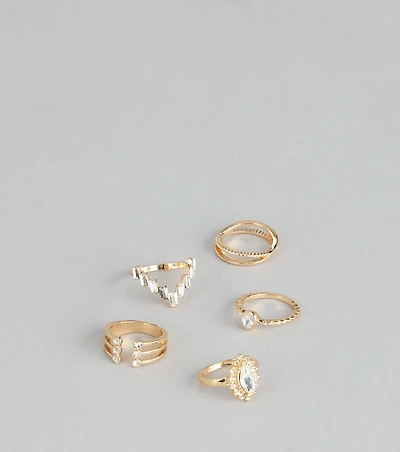 Mix And Match Five-Piece Ring Set