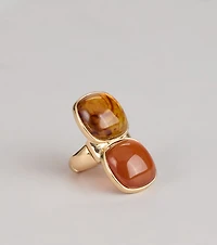 Caught Your Eye Statement Stone Stretch Ring