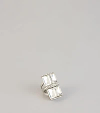 Too Glam Rhinestone Statement Ring