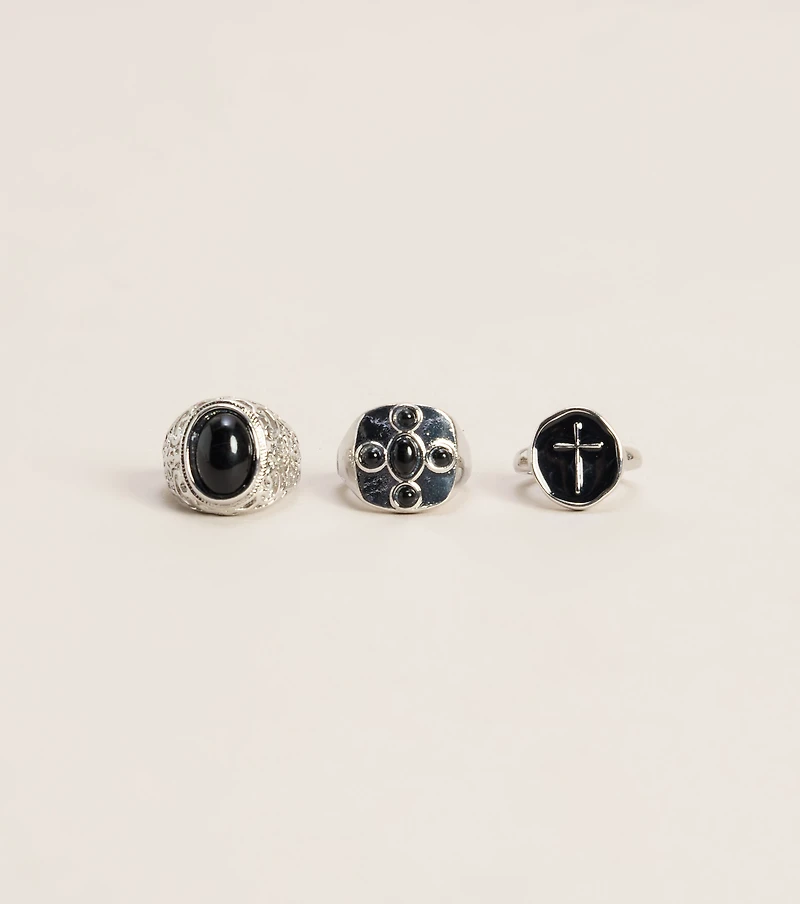 Lucky Number Three Ring Set