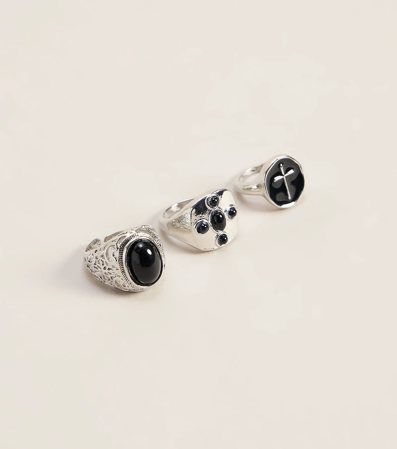 Lucky Number Three Ring Set