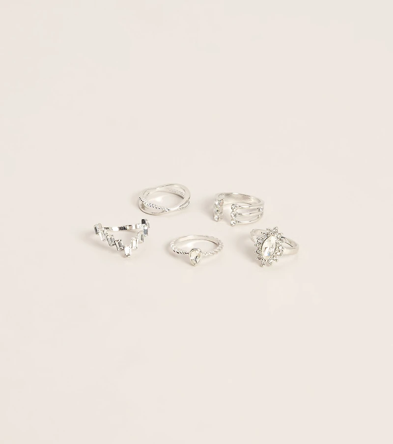 Mix And Match Five-Piece Ring Set