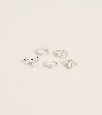 Mix And Match Five-Piece Ring Set