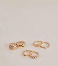 Glamorous Six Pack Ring Set