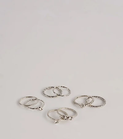 Made To Sparkle Eight-Pack Ring Set