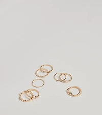 Sleek Trend Rhinestone Multi Ring Pack