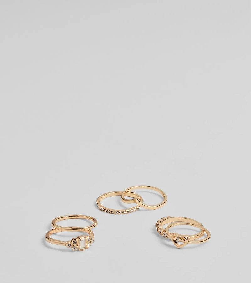 Glam Dainty Details Multi-Ring Pack