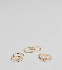 Glam Dainty Details Multi-Ring Pack