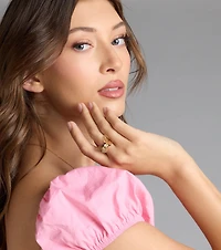 Whimsical Beauty Rhinestone Butterfly Ring