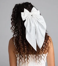 Glitzy Chic Large Rhinestone Bow