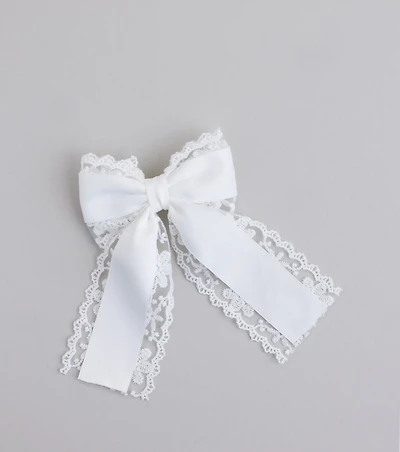Eternal Sweetness Lace Ribbon Hair Bow Clip