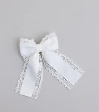 Eternal Sweetness Lace Ribbon Hair Bow Clip