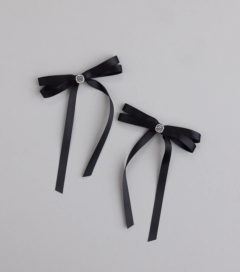 Hint Of Glamour Two Pack Hair Bow Set