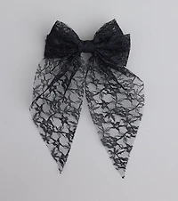 Here For Romance Lace Hair Bow Clip