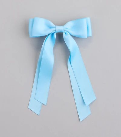 Poised Impression Ribbon Hair Bow Clip