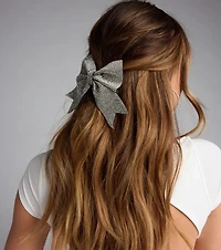 Dearly Glam Rhinestone Bow Hair Clip