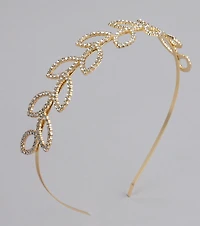 Crowning Moment Rhinestone Leaf Headband
