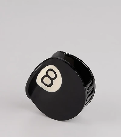 Lucky Shot 8 Ball Hair Clip