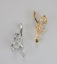 Polished Up Bow Hair Claw Clip Set