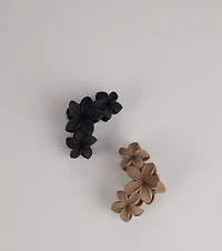 Soft Bloom Flower Hair Claw Clip Set