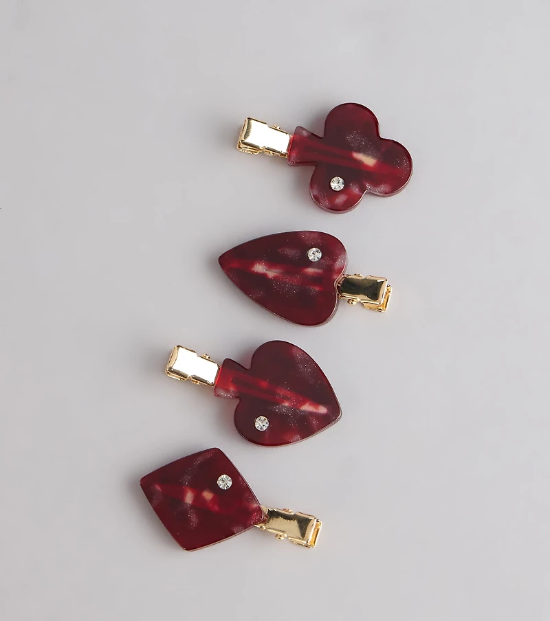 Lucky You Charm Hair Clip Set