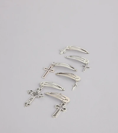 Cool Girl Cross Barrette Set