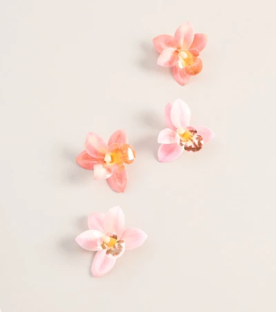Tropical Flair Four-Pack Hair Clips Set