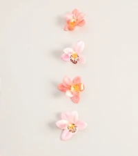 Tropical Flair Four-Pack Hair Clips Set