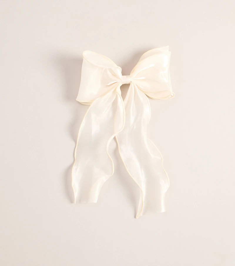 Ribbon Drama Hair Bow Barrette
