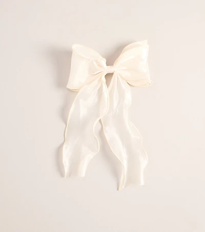 Ribbon Drama Hair Bow Barrette