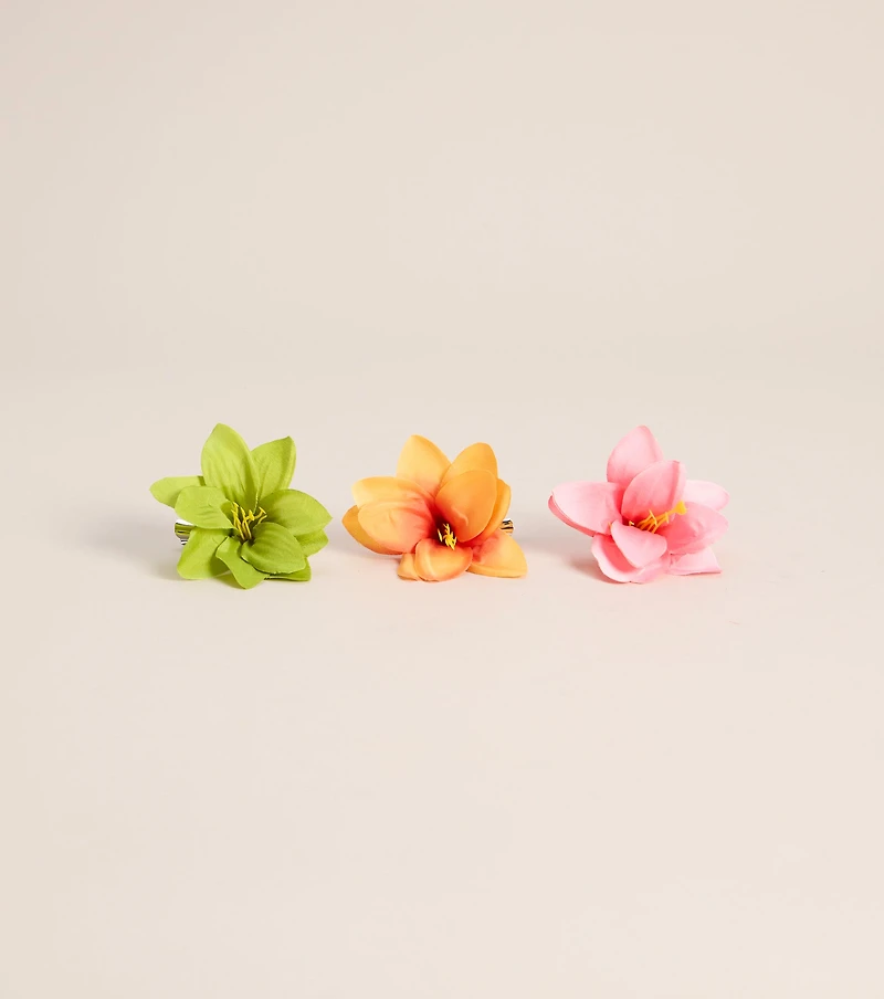 Tropic Crush Flower Hair Clip Set