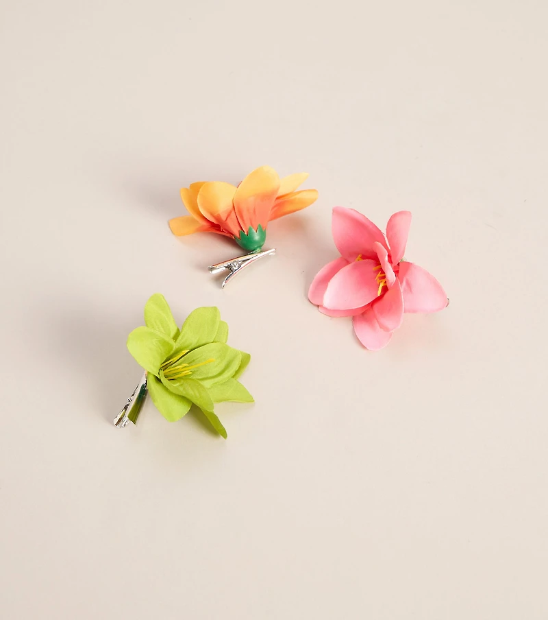 Tropic Crush Flower Hair Clip Set
