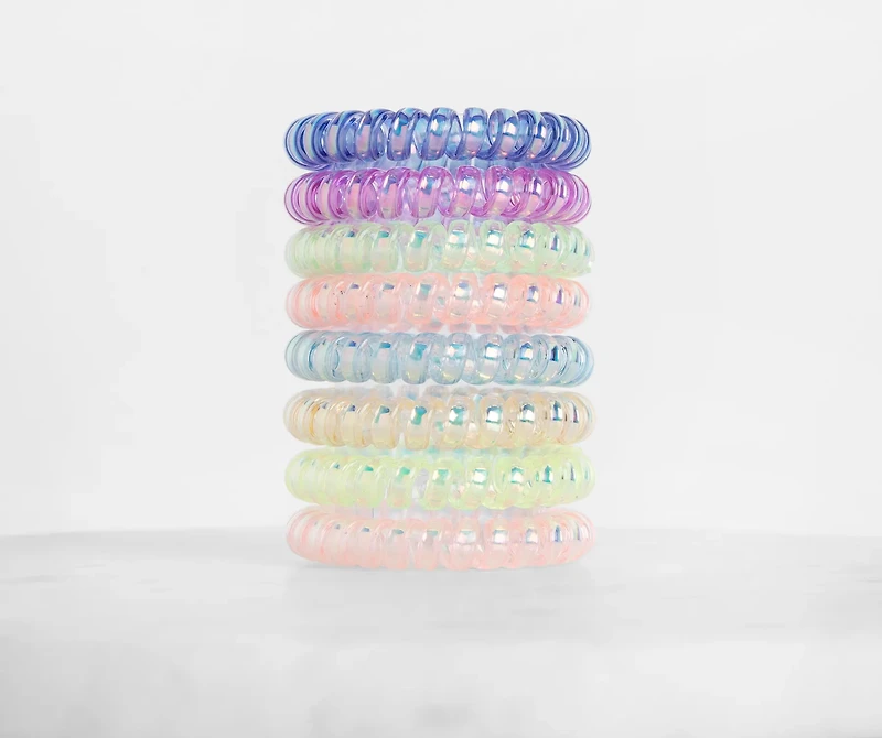Rainbow Hair Coils Set of 8