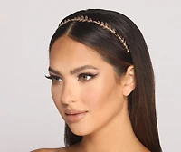 Dainty Metal Leaf Headband