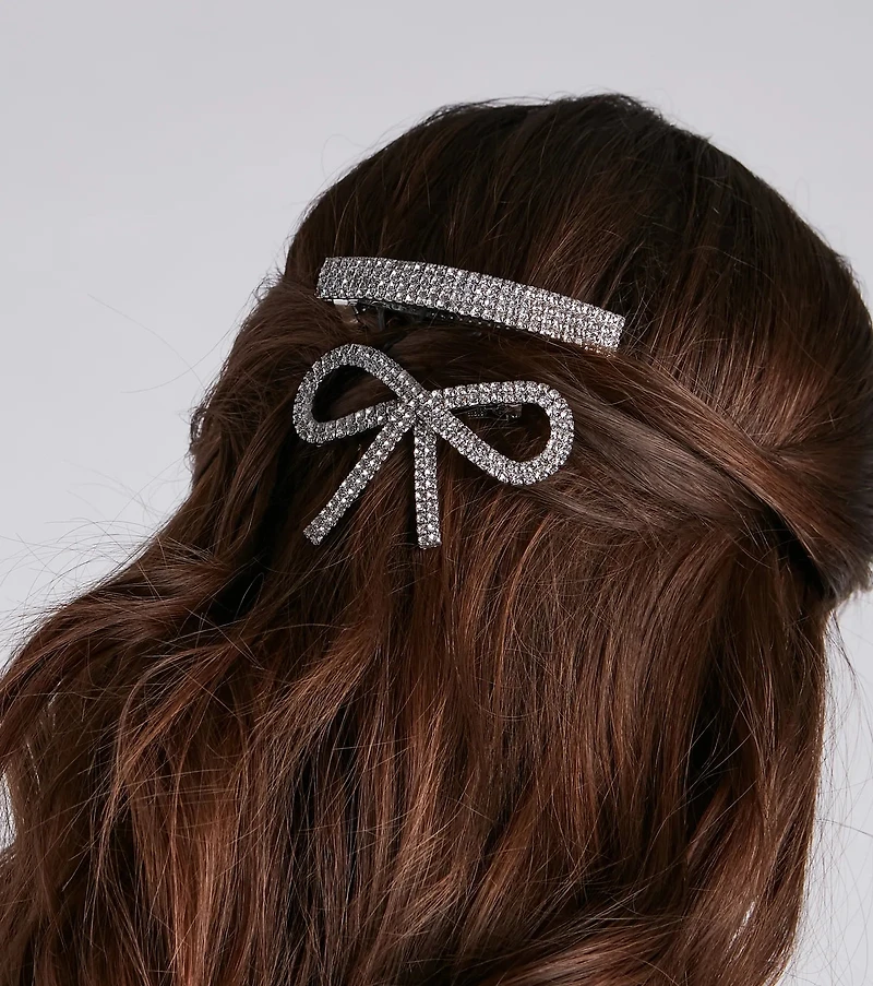 Preppy Glam Barrette Hair Clips