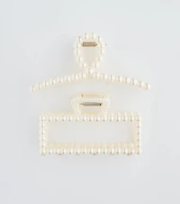 Polished And Chic Pearl Hair Claw Clip Set