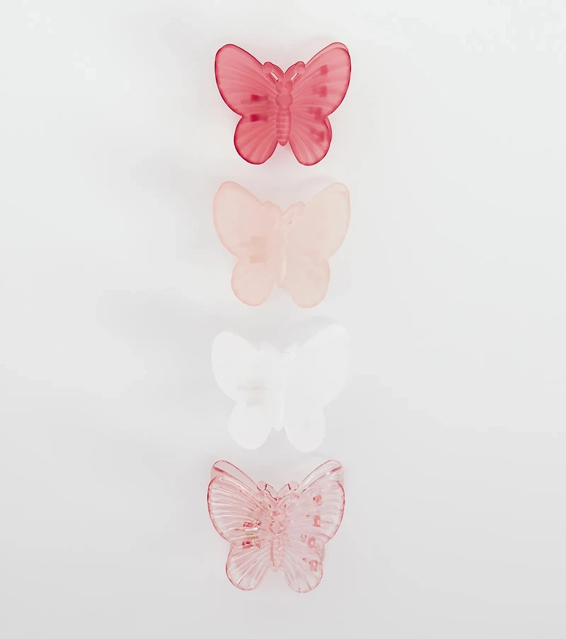Flutter Around Butterfly Four Pack Hair Clips