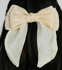 Sweet Pop Rhinestone Hair Bow Barrette