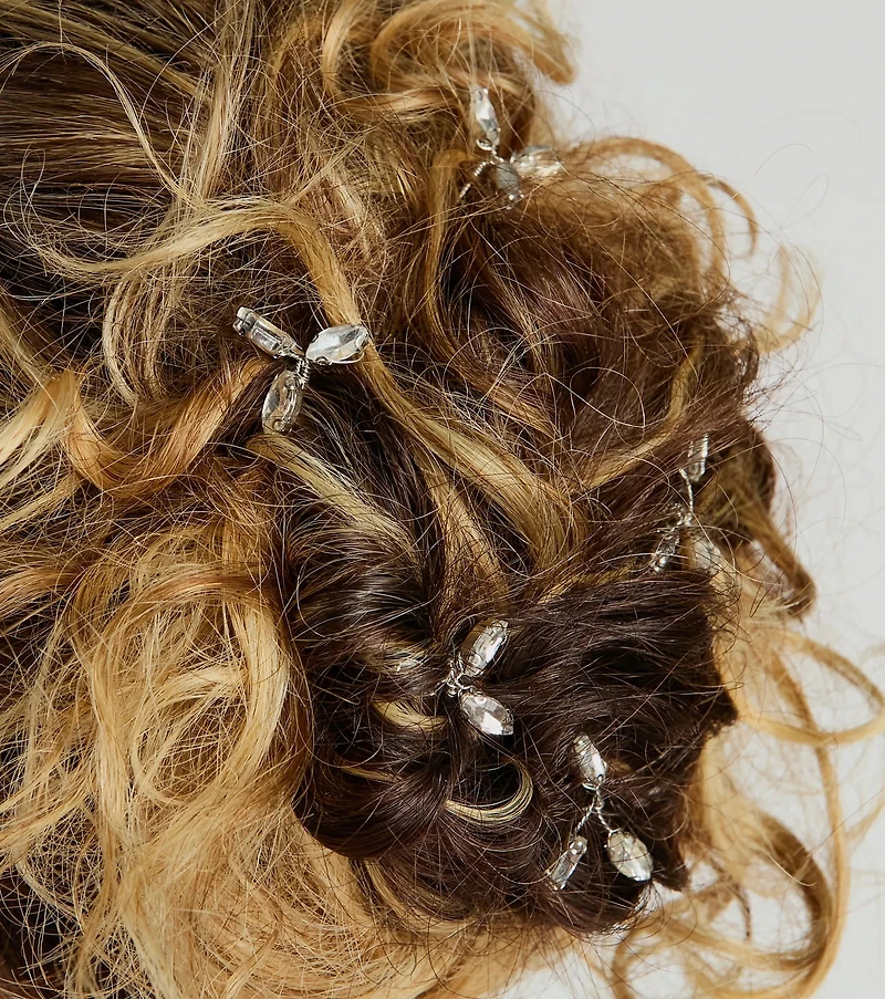 Glittery Addition Rhinestone Hair Pins