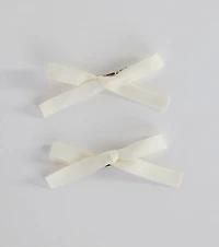 Dainty And Chic Short Hair Bow Clip Set