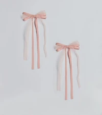 Blushing Beauty Two Pack Lace Ribbon Bows