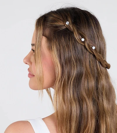 Tressed Up Rhinestone Swirl Hair Twists