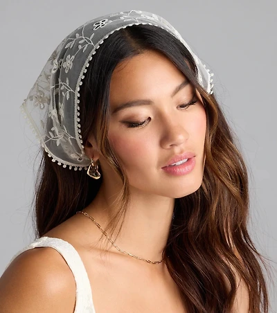 Boho Sheer Floral Bandana