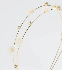 Ethereal Glam Rhinestone Flower Headband