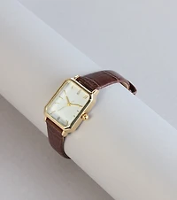 Sharp Hour Faux Leather Watch