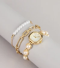Pretty Busy Watch And Bracelet Set