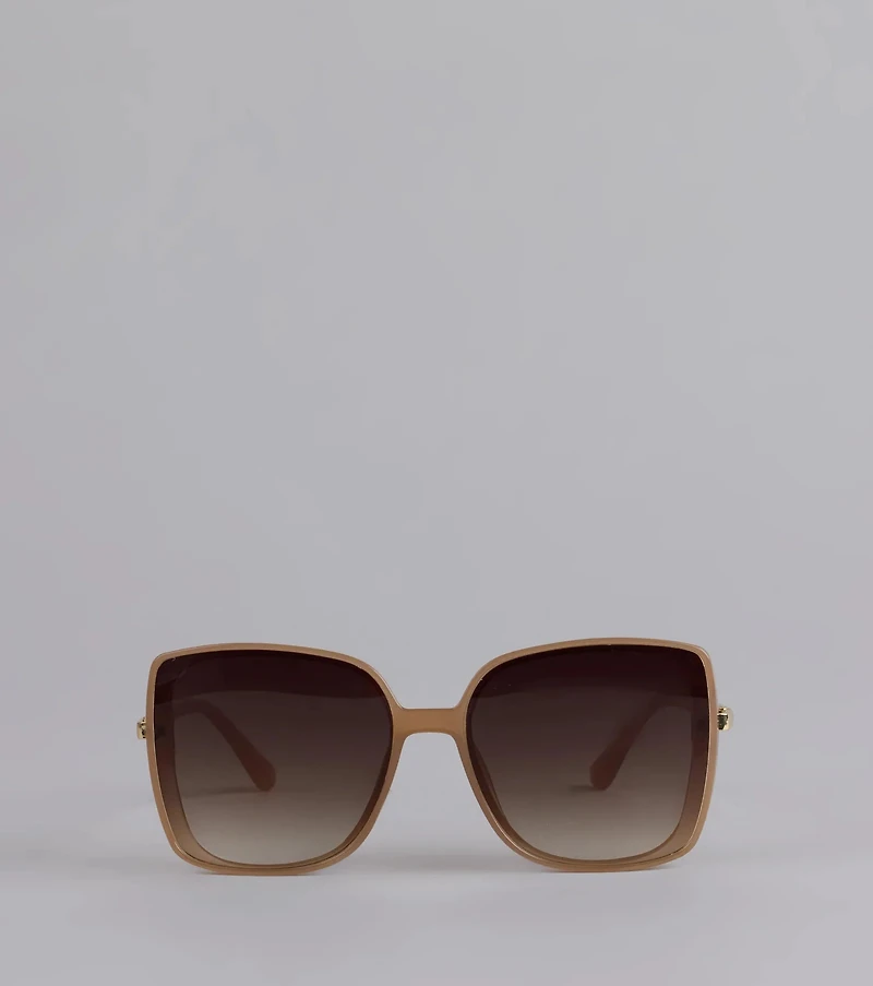 Serving Shade Square Oversized Sunglasses