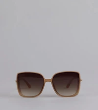 Serving Shade Square Oversized Sunglasses