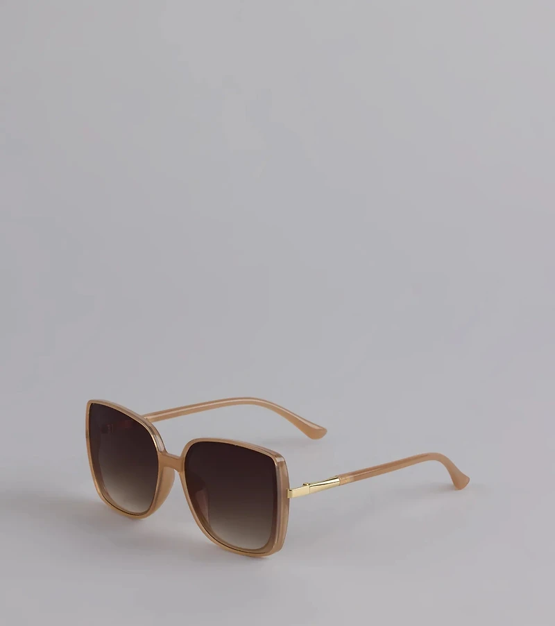 Serving Shade Square Oversized Sunglasses