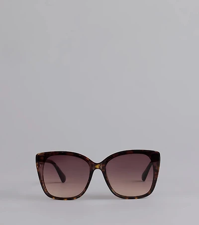 Booked And Unbothered Leopard Oversized Sunglasses
